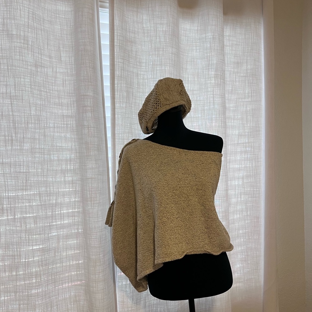 Handmade Crochet Shawl and Hat